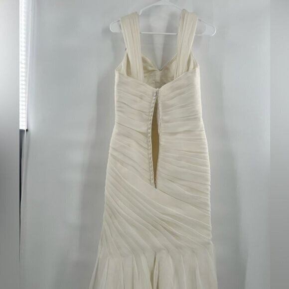 Victoria James Ronald Joyce white wedding dress with train size 12 - Picture 6 of 11